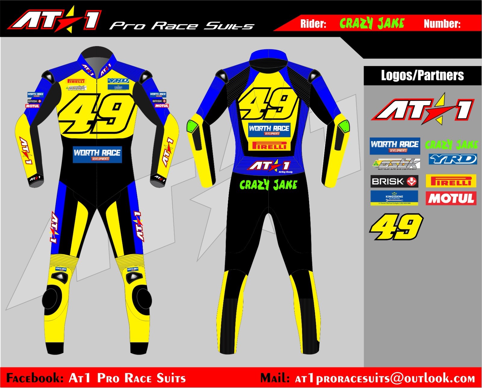 AT1 Race Suit Gallery