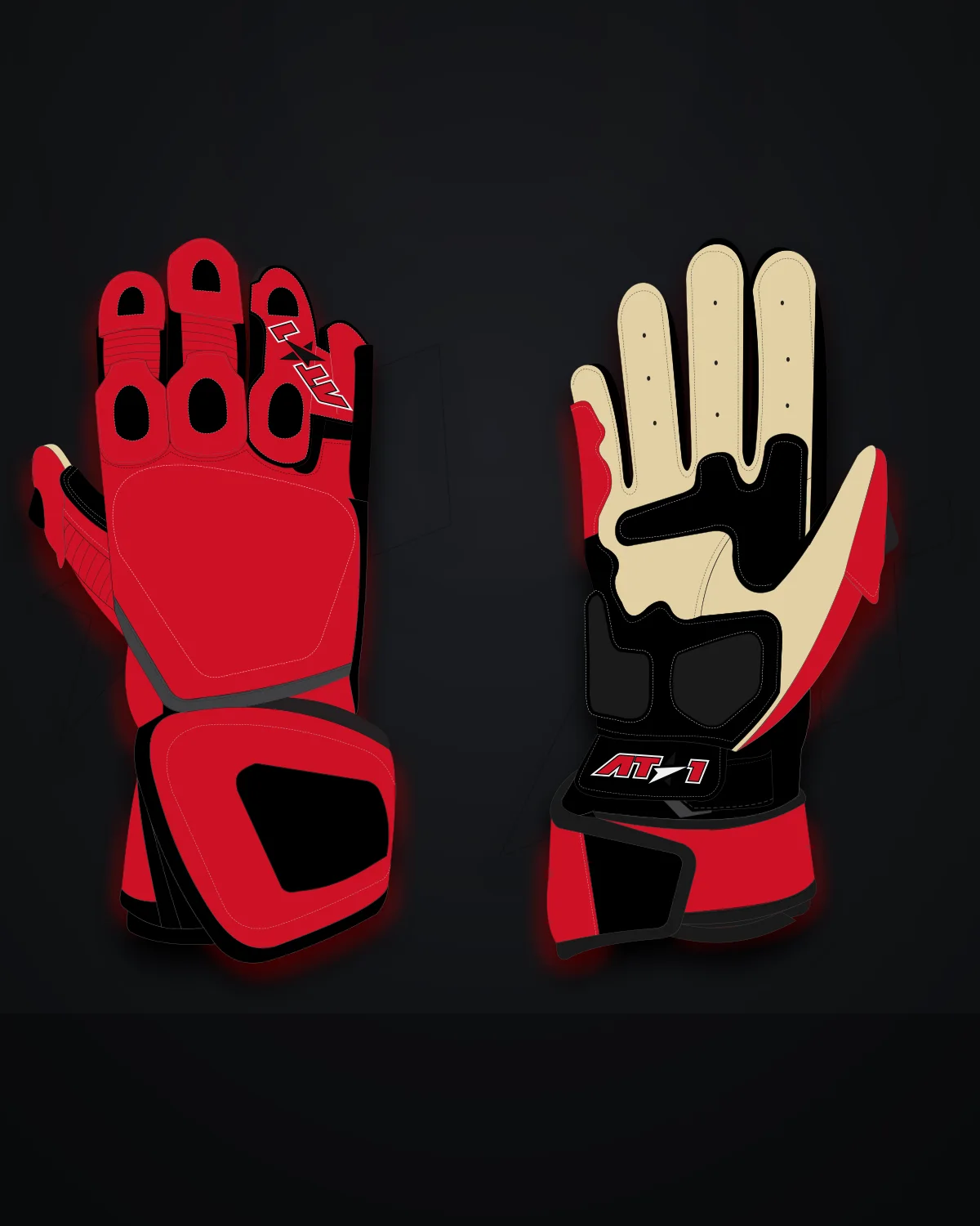 Crimson GP Gloves motorcycle racing gloves