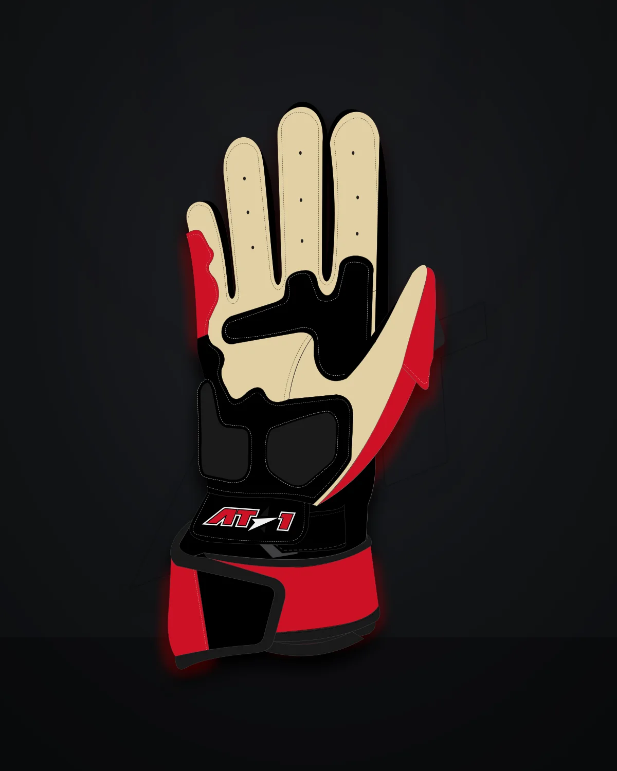 Crimson GP Gloves — Palm (kangaroo)