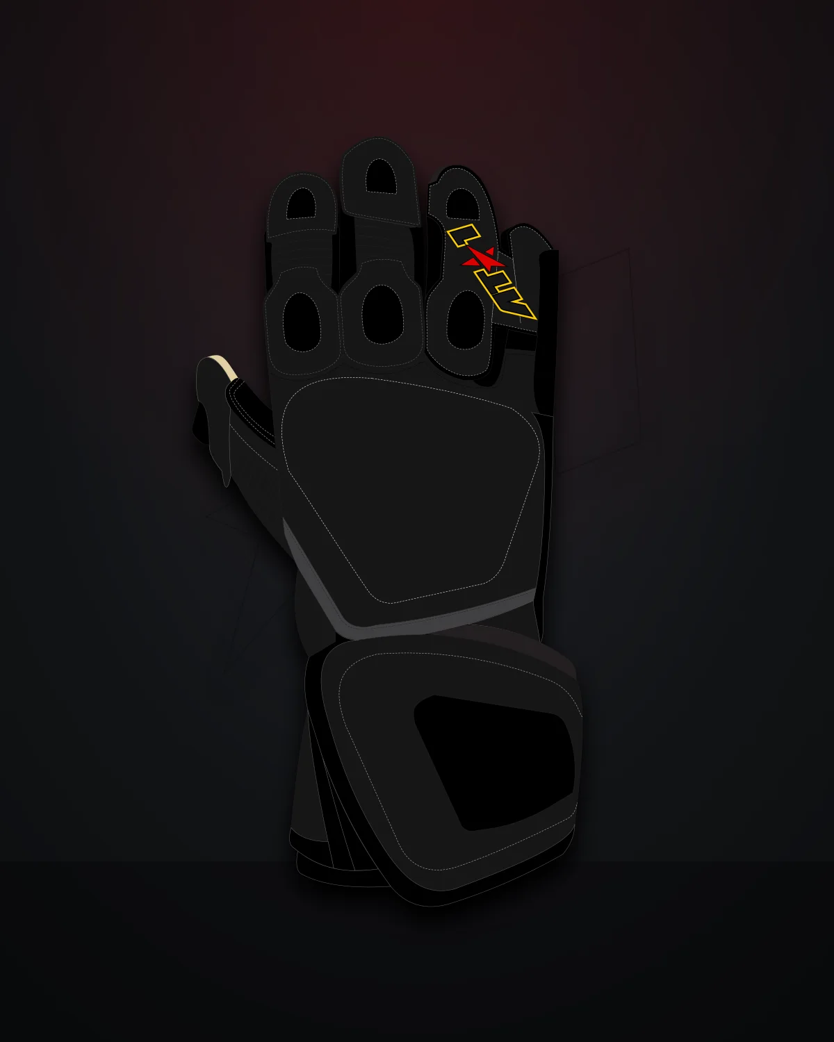 Deutschland Gloves — Dorsal (knuckle side)