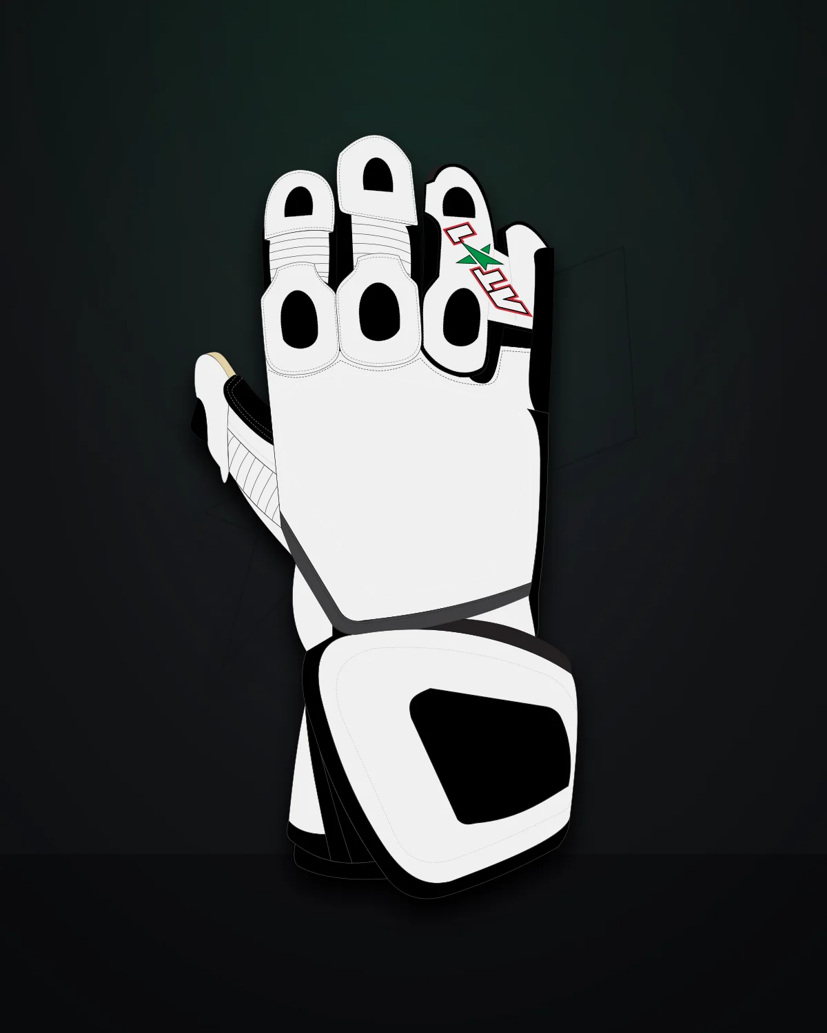 Italia Corsa Gloves — Dorsal (knuckle side)