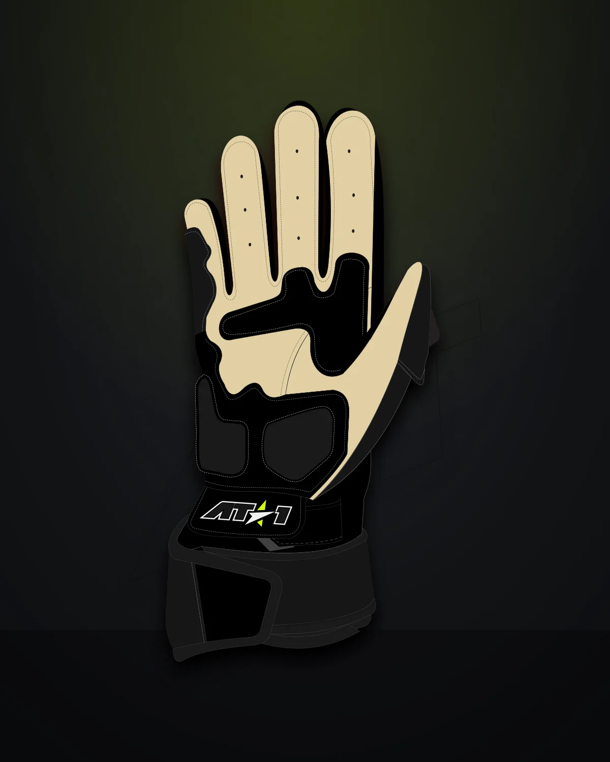 Neon Volt Gloves — Palm (kangaroo)