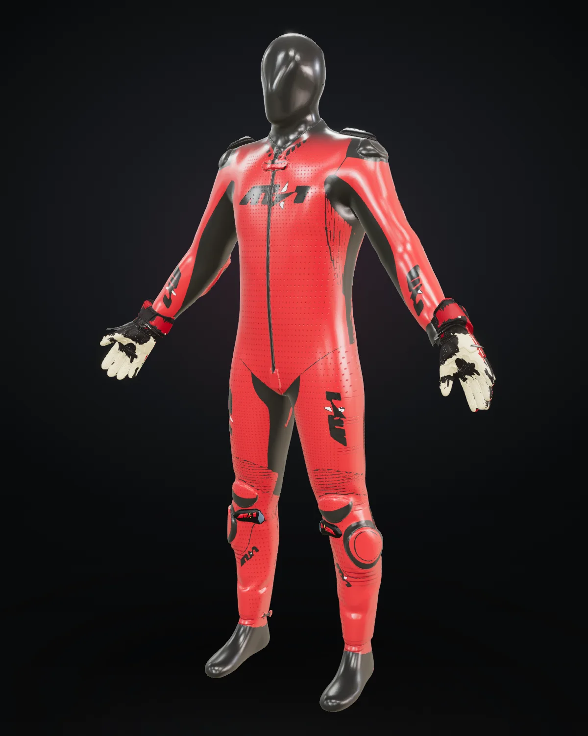 Crimson GP custom motorcycle race suit