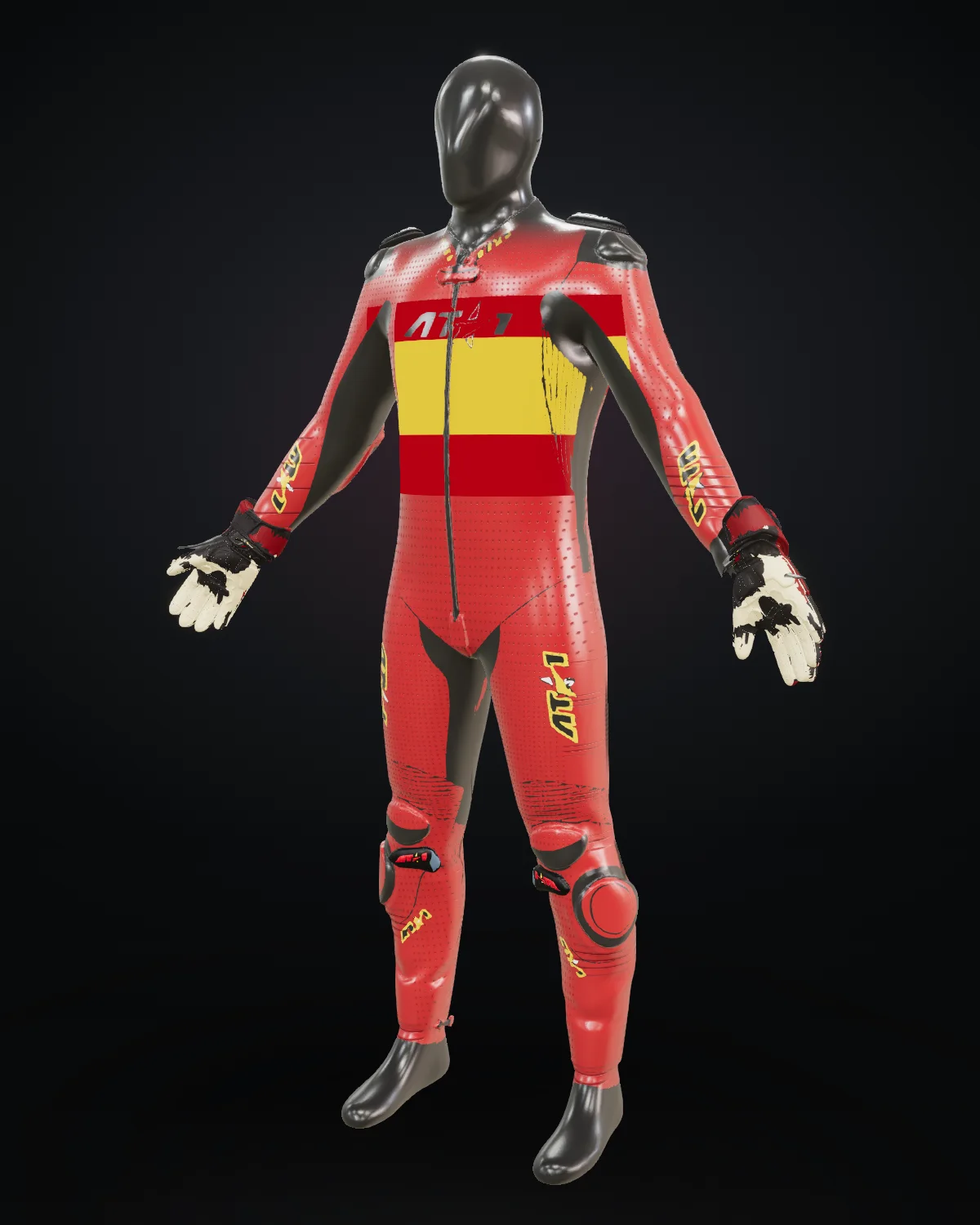 España Roja custom motorcycle race suit