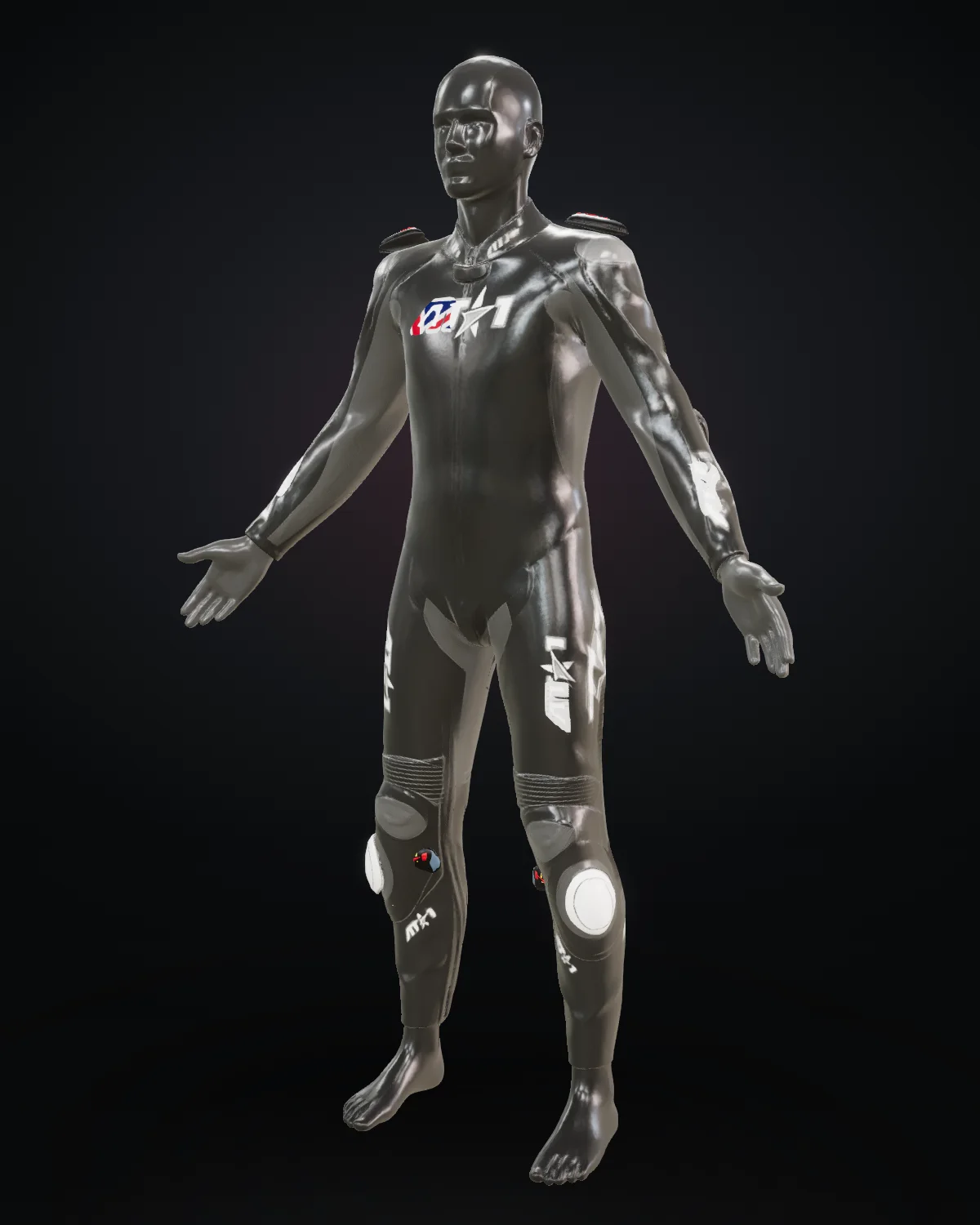 Silver Fern custom motorcycle race suit