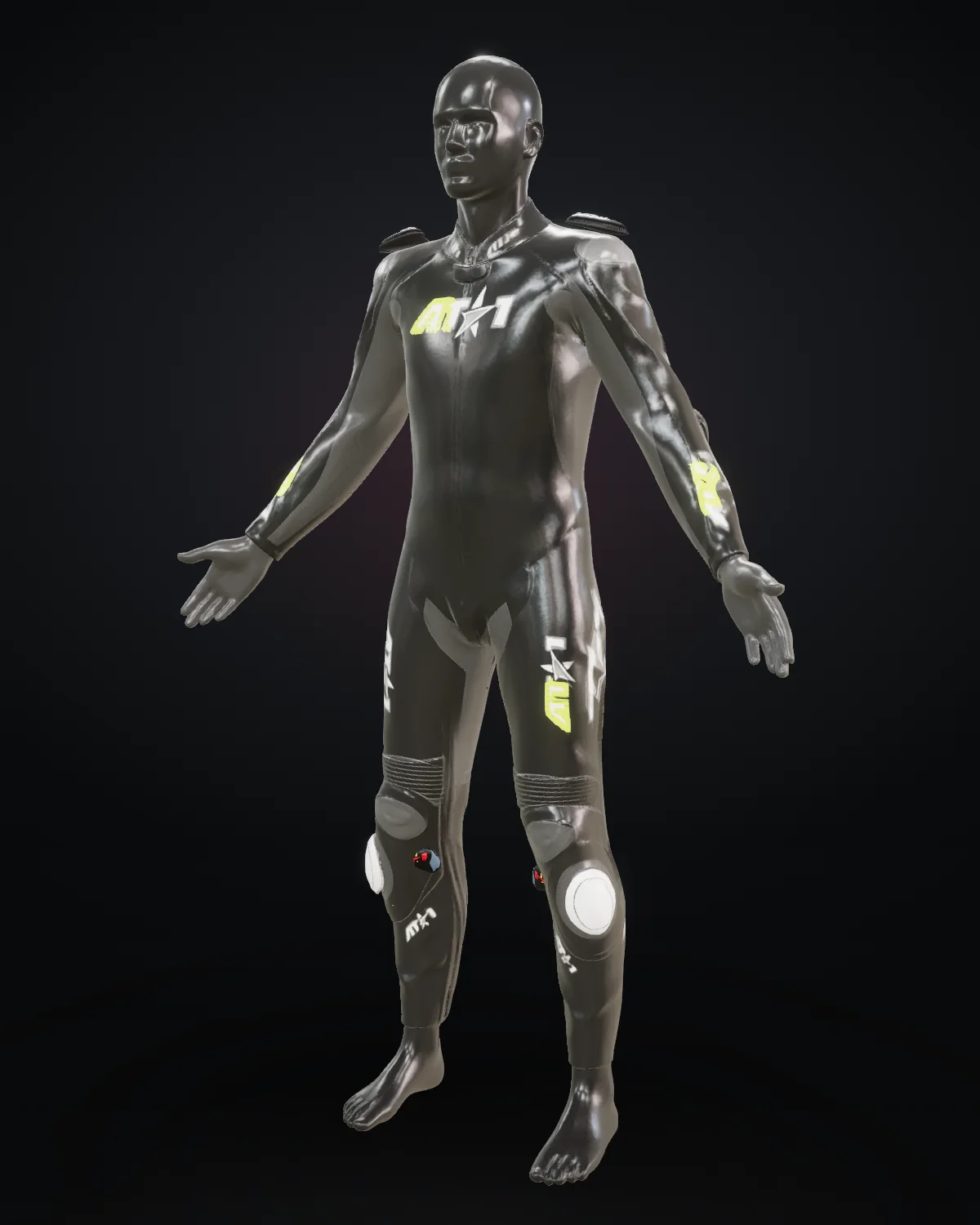 Neon Volt custom motorcycle race suit