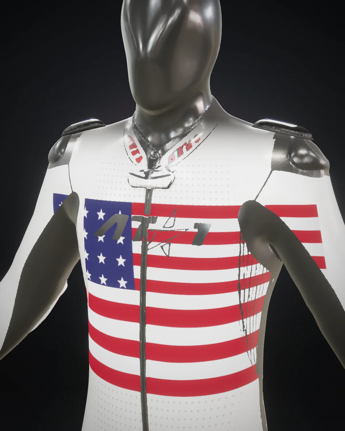 Stars & Stripes — Chest detail
